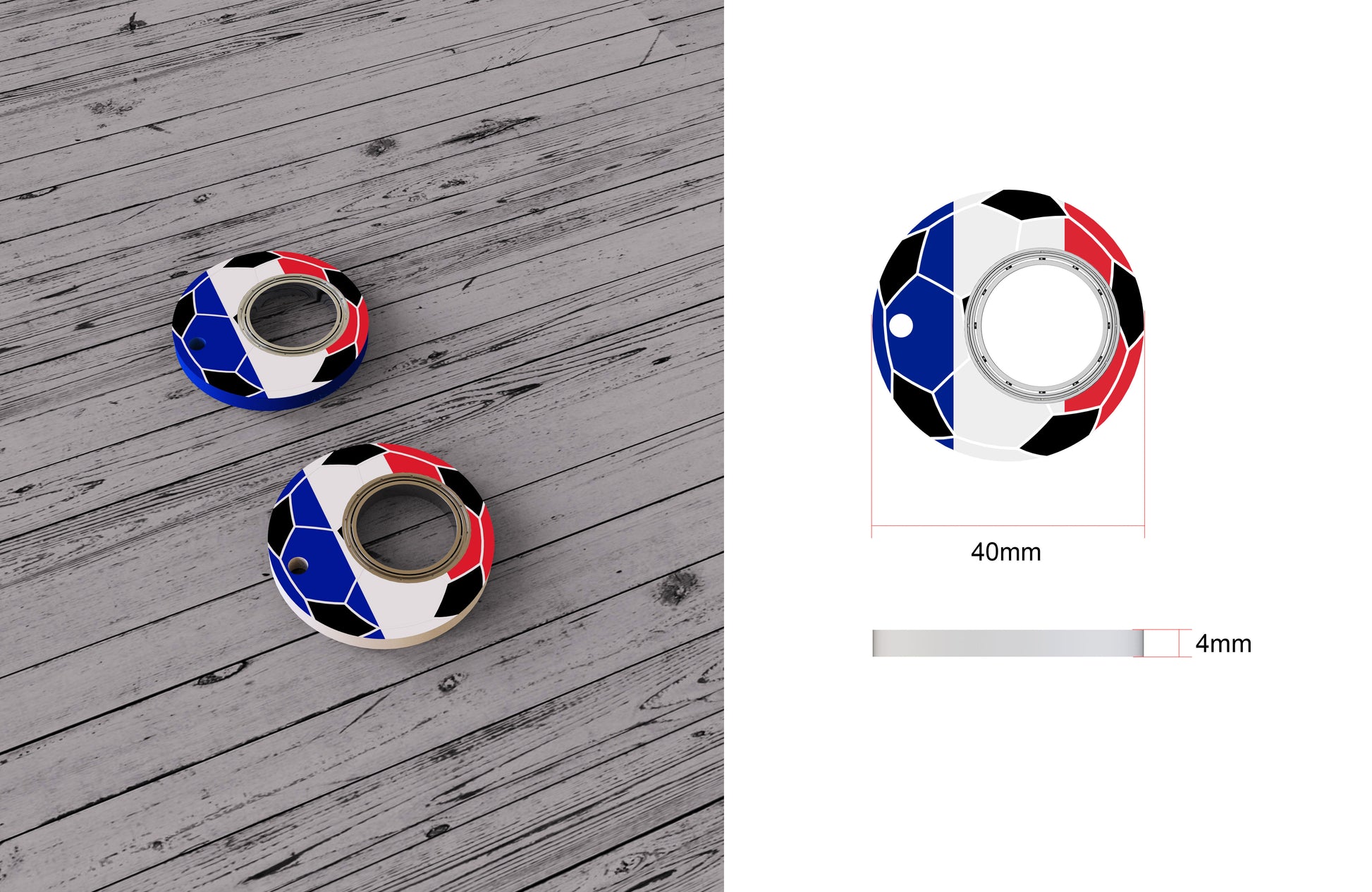 "Football Fidget Spinner Keychain – World Cup Toy, Stress Relief & Bottle Opener"