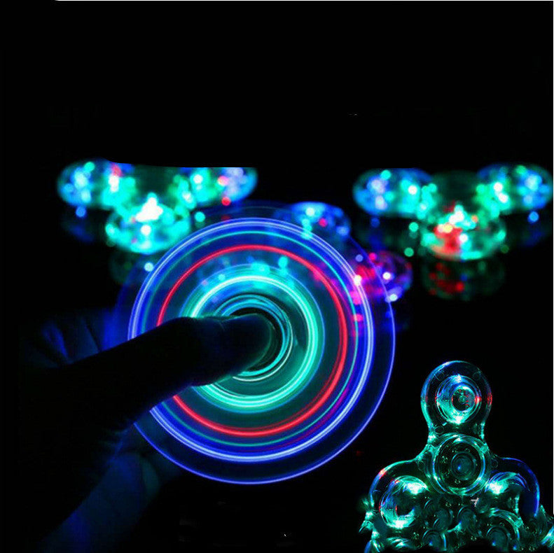 LED Light Fidget Spinner – Quiet Spin, 3 Modes, Electroplated ABS Toy