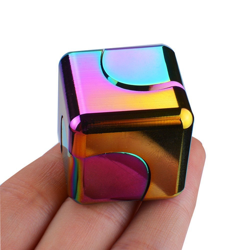 Colorful Metal Fidget Spinner – Stress Relief Hand Toy for Adults & Kids, Silent Spin