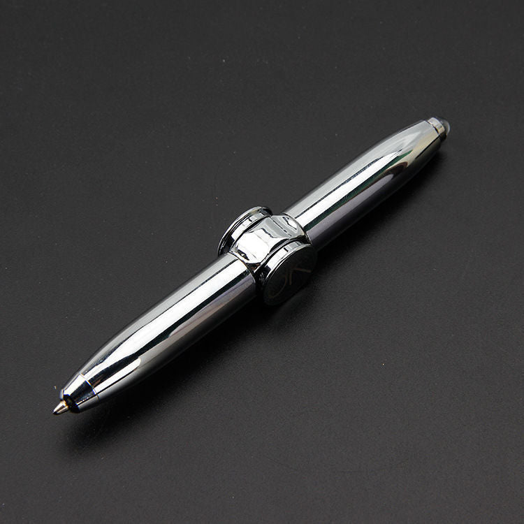 2-in-1 ballpoint pen and finger gyro. A multifunctional fidget tool for stress relief, focus, and creativity. Great for students, professionals, and gifts.