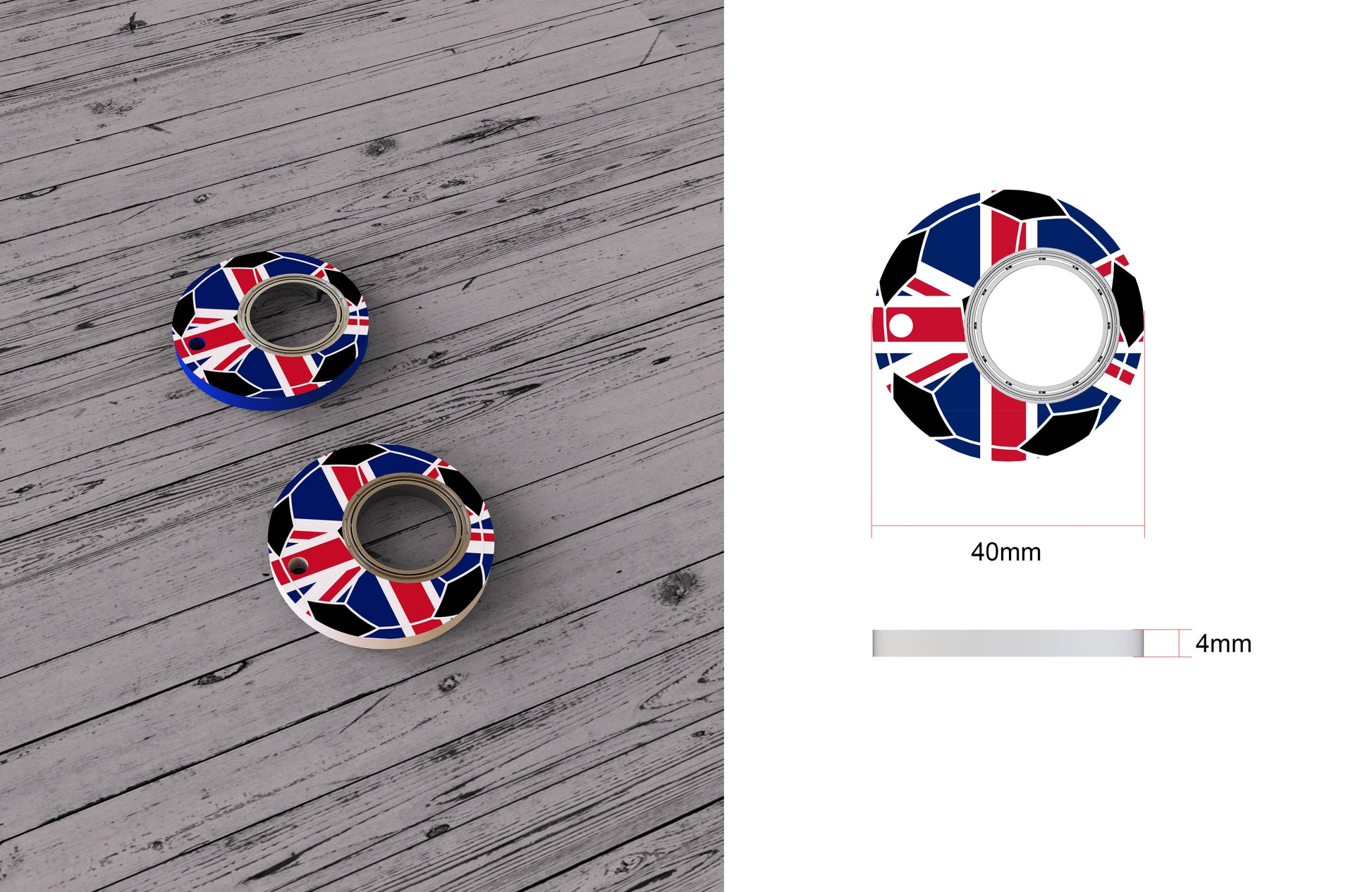 "Football Fidget Spinner Keychain – World Cup Toy, Stress Relief & Bottle Opener"