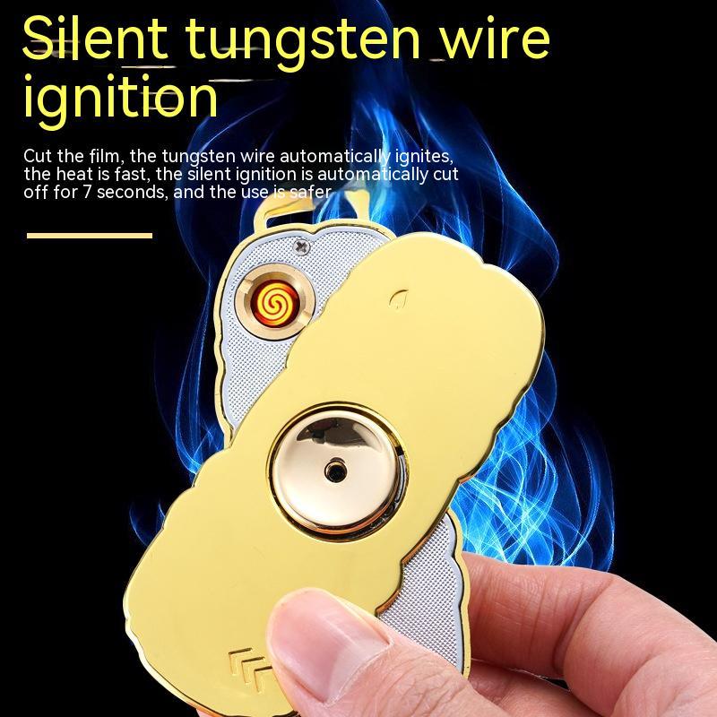 Rechargeable Fidget Spinner Lighter – Creative 2-in-1 Stress Toy & USB Lighter