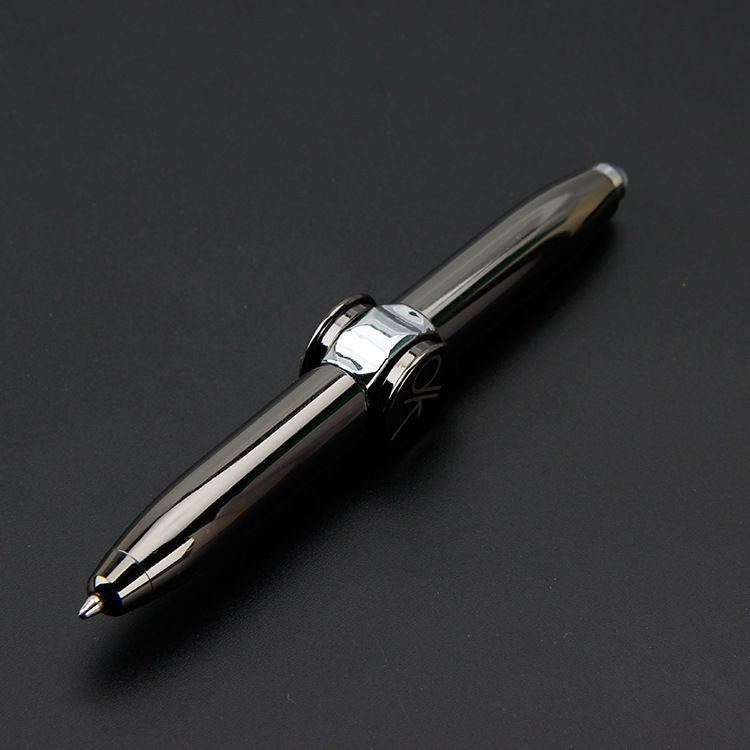2-in-1 ballpoint pen and finger gyro. A multifunctional fidget tool for stress relief, focus, and creativity. Great for students, professionals, and gifts.