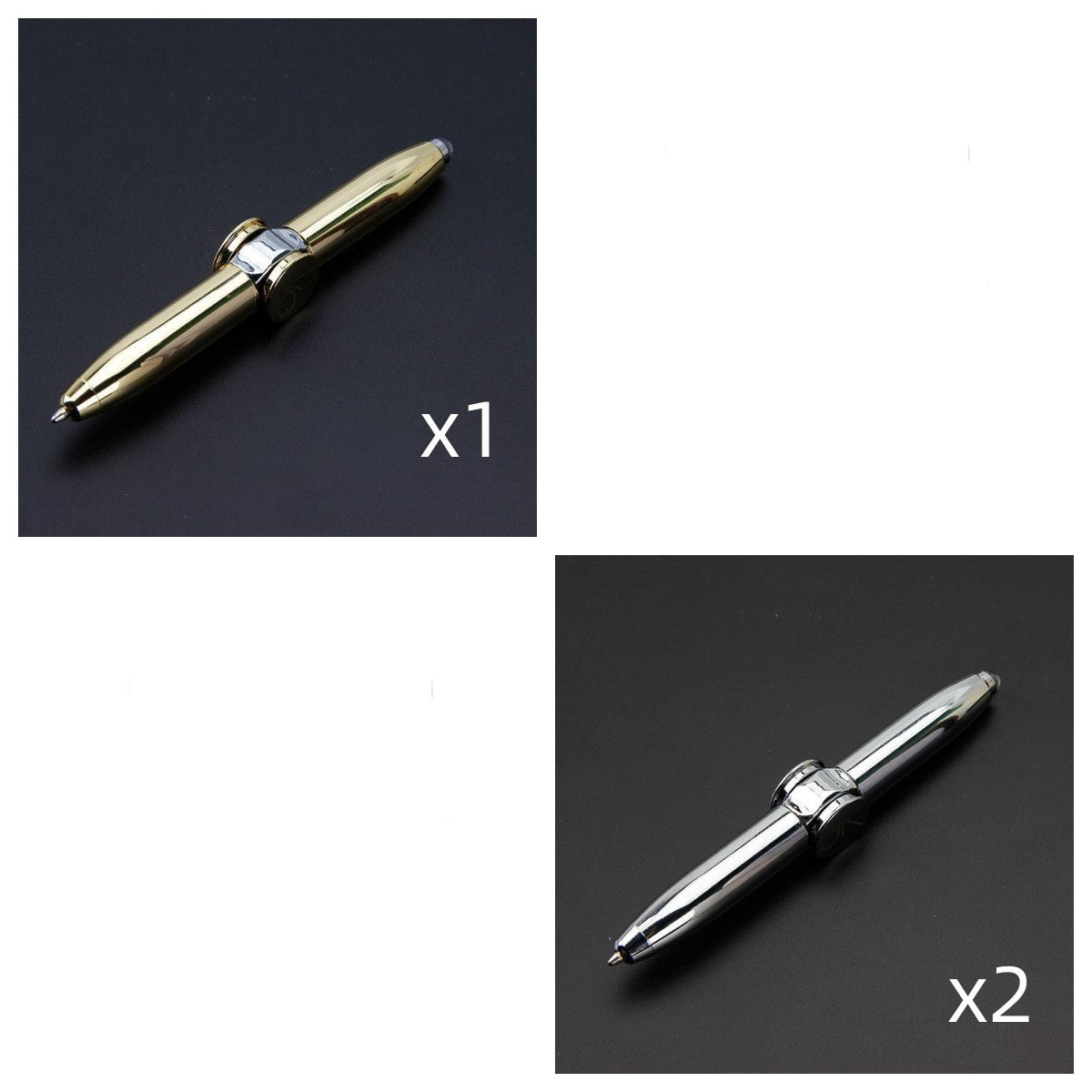 2-in-1 ballpoint pen and finger gyro. A multifunctional fidget tool for stress relief, focus, and creativity. Great for students, professionals, and gifts.