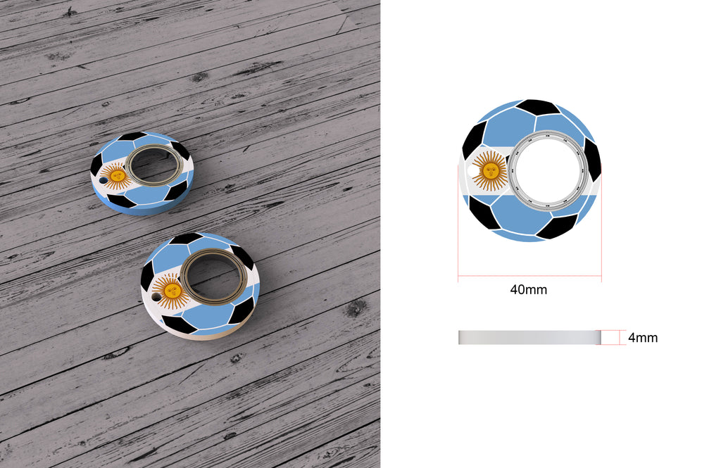 "Football Fidget Spinner Keychain – World Cup Toy, Stress Relief & Bottle Opener"