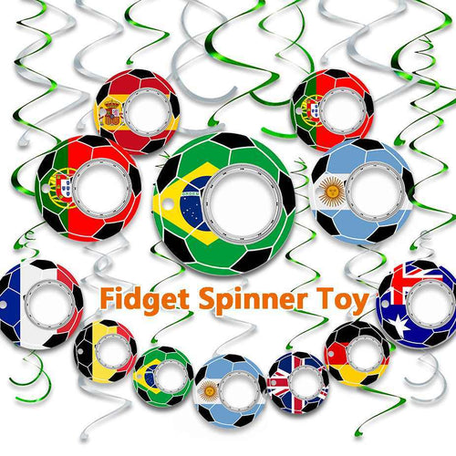 "Football Fidget Spinner Keychain – World Cup Toy, Stress Relief & Bottle Opener"