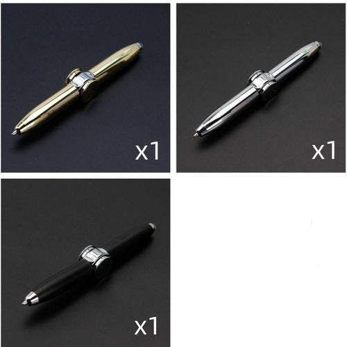 2-in-1 ballpoint pen and finger gyro. A multifunctional fidget tool for stress relief, focus, and creativity. Great for students, professionals, and gifts.