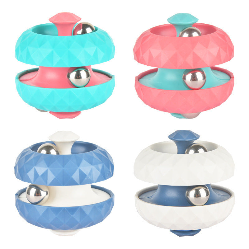 "Diamond Ball Track Fidget Spinner – Rubik’s Cube Decompression Toy for Kids"