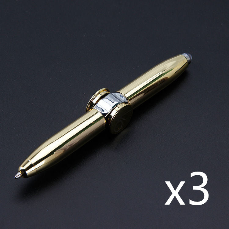 2-in-1 ballpoint pen and finger gyro. A multifunctional fidget tool for stress relief, focus, and creativity. Great for students, professionals, and gifts.