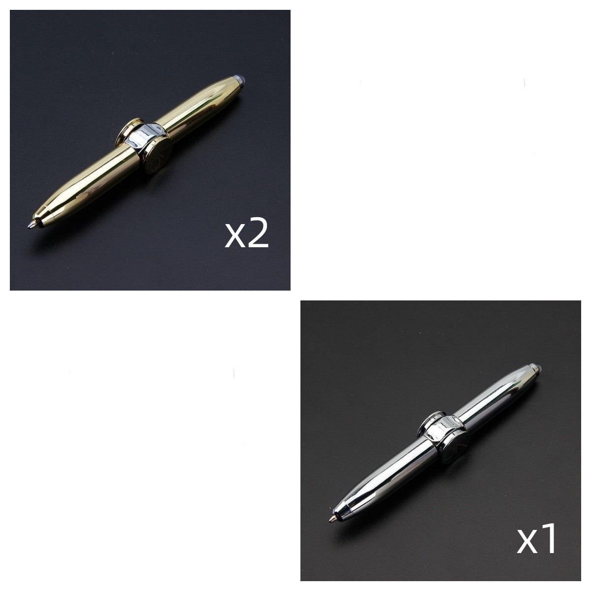2-in-1 ballpoint pen and finger gyro. A multifunctional fidget tool for stress relief, focus, and creativity. Great for students, professionals, and gifts.
