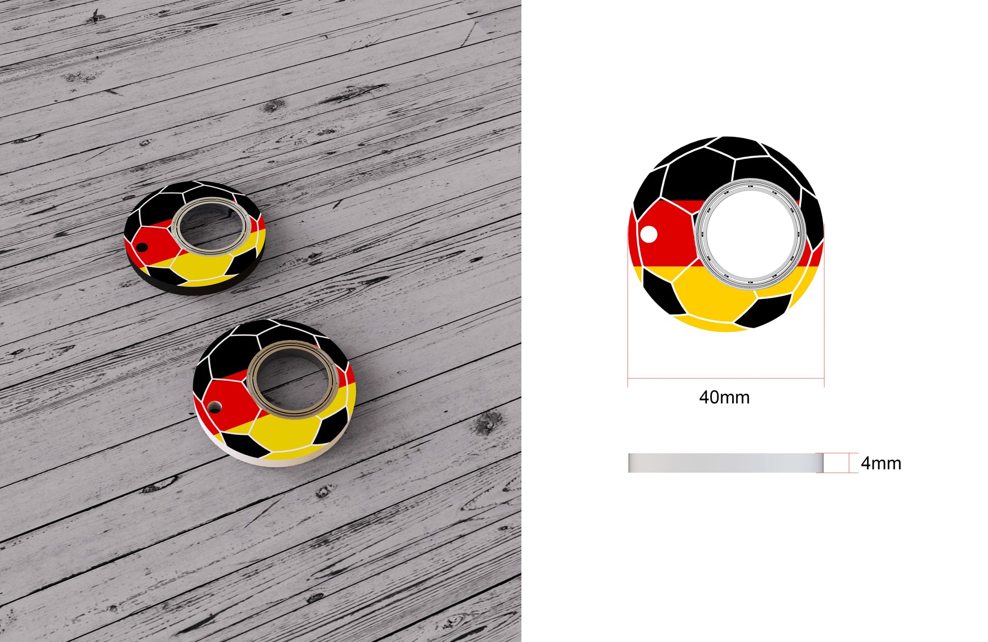 "Football Fidget Spinner Keychain – World Cup Toy, Stress Relief & Bottle Opener"