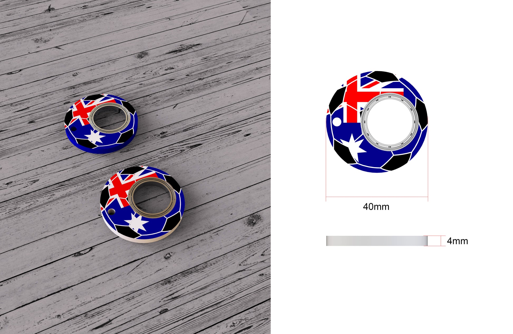 "Football Fidget Spinner Keychain – World Cup Toy, Stress Relief & Bottle Opener"