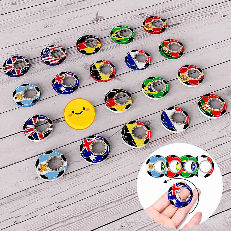 "Football Fidget Spinner Keychain – World Cup Toy, Stress Relief & Bottle Opener"